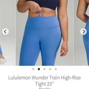 lululemon athletica Blue Nile Wunder Train High-Rise Leggings 25" Size 12